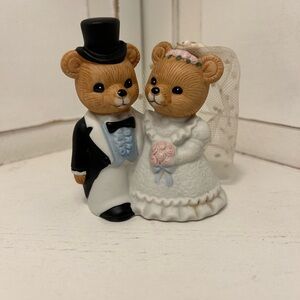 Vintage Homco Bear Bride and Groom